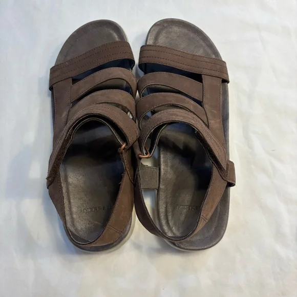 Merrell Women’s Kalari Lore Bracken Brown Leather Sandals Size 8 - Picture 4 of 7